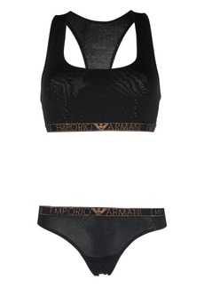 Armani logo tape-detail underwear set