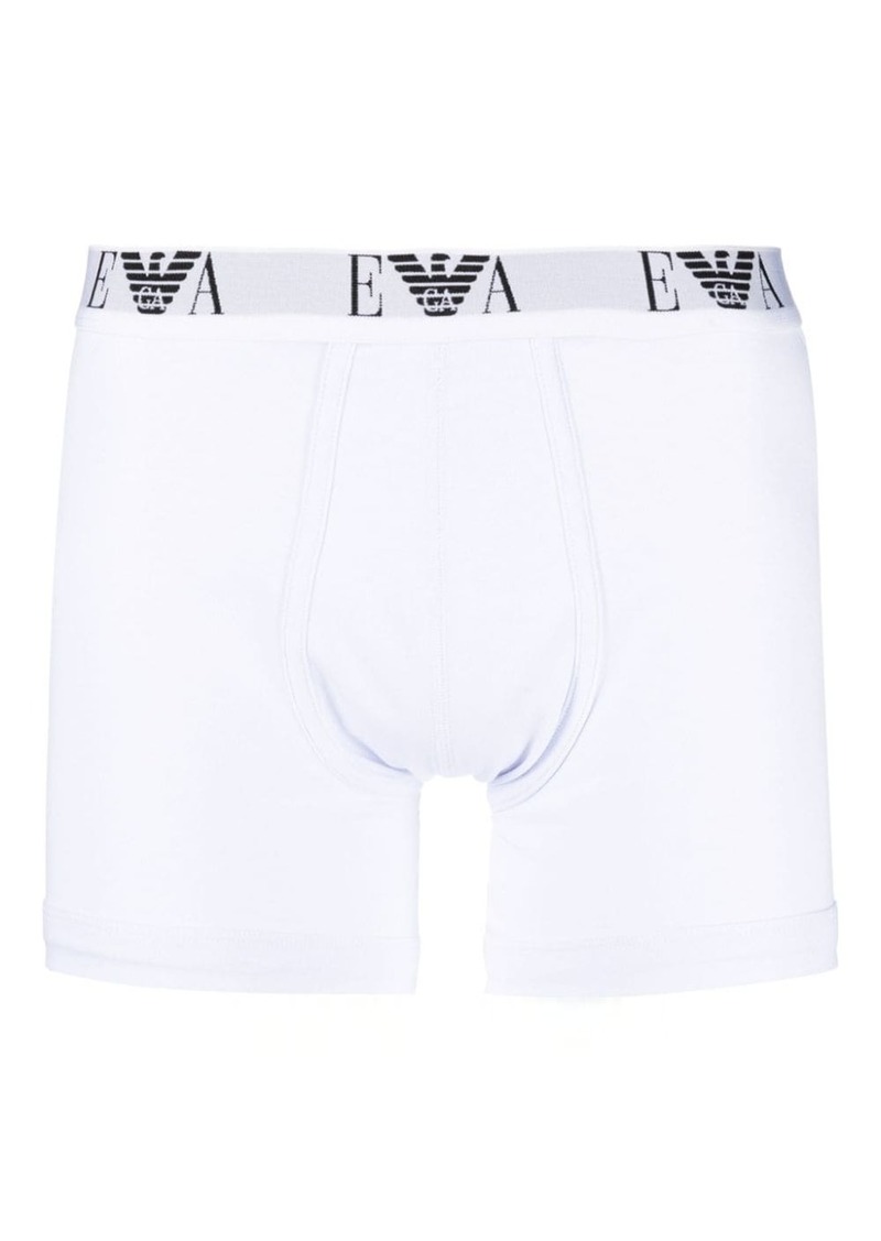 Armani logo-waist cotton boxer briefs