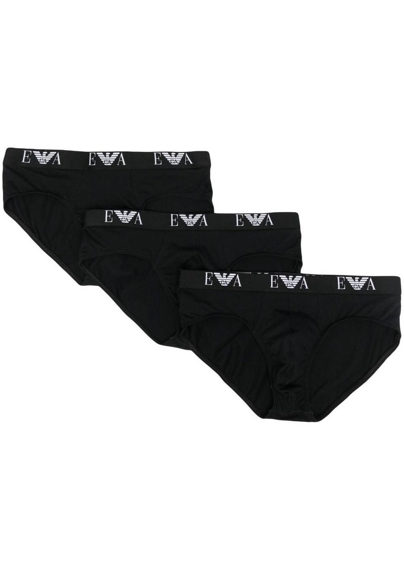 Armani logo-waistband boxer pack