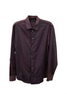 Armani Long Sleeve Button Down Shirt In Red