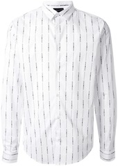 Armani long sleeve logo striped shirt