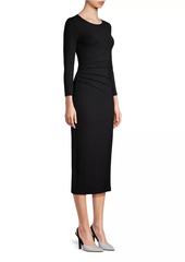 Armani Long-Sleeve Milano Jersey Midi-Dress