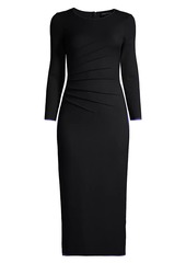 Armani Long-Sleeve Milano Jersey Midi-Dress