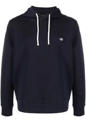 Armani long-sleeved logo patch hoodie