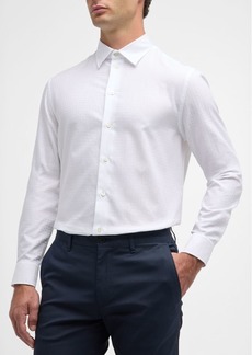 Armani Men's Cotton Chevron Sport Shirt