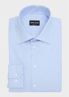Armani Men's Micro-Print Cotton Dress Shirt