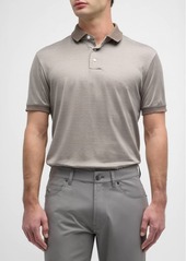 Armani Men's Printed Jersey-Stretch Polo Shirt