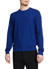 Armani Men's Textured Tonal Crewneck Sweater