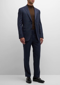 Armani Men's Windowpane Wool Suit