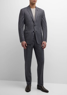 Armani Men's Windowpane Wool Suit