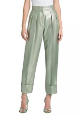 Armani Metallic Pleated Trousers