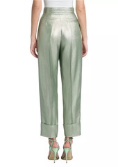 Armani Metallic Pleated Trousers