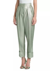 Armani Metallic Pleated Trousers