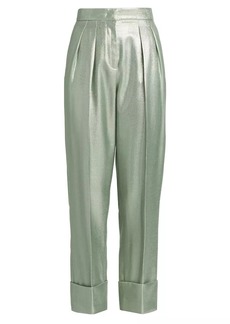 Armani Metallic Pleated Trousers