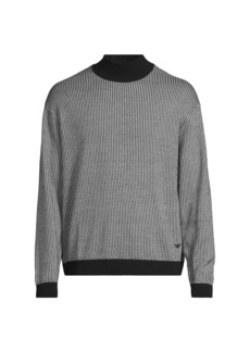 Armani Micro Pattern Crewneck Sweater