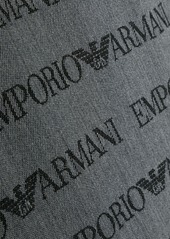 Armani monogram-pattern knitted scarf