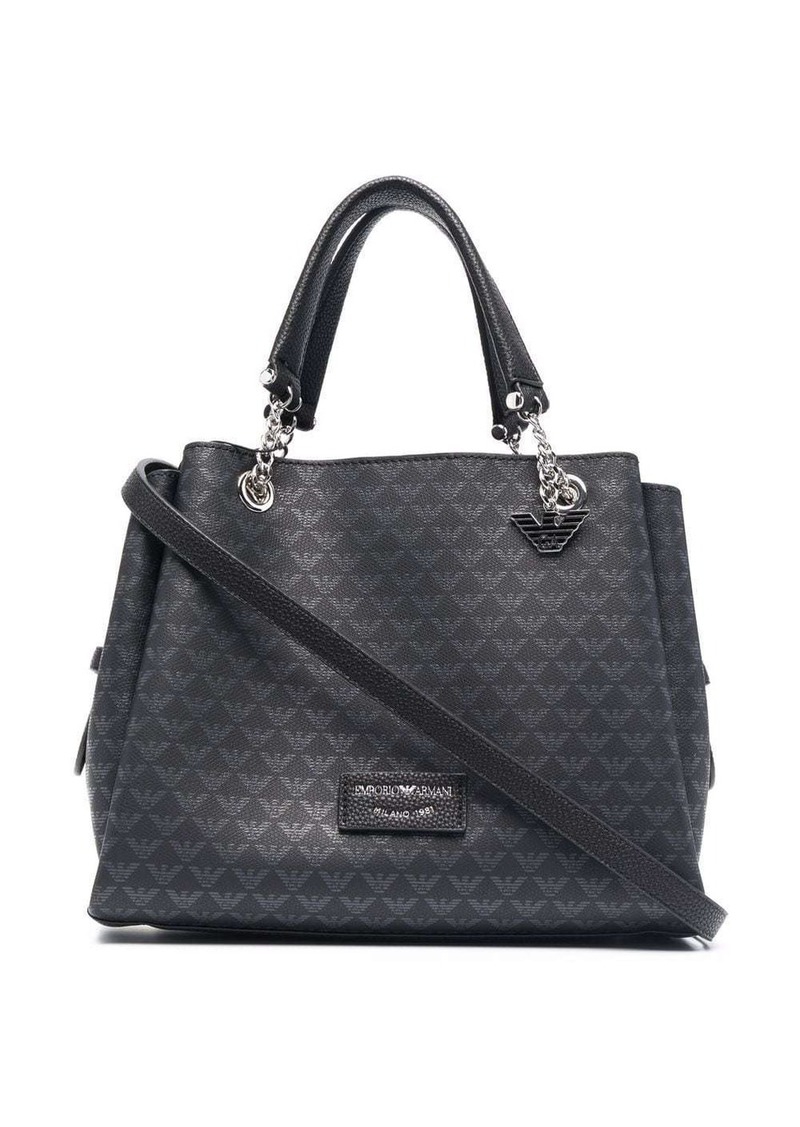 Armani monogram-print tote bag