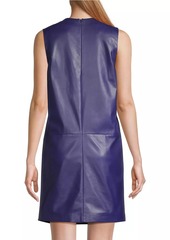 Armani Napa Leather Shift Minidress