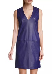 Armani Napa Leather Shift Minidress