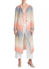 Armani Ombré Silk-Blend Overcoat