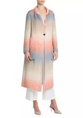 Armani Ombré Silk-Blend Overcoat