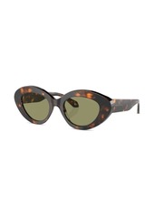 Armani oval-frame tortoiseshell-effect sunglasses