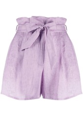 Armani paperbag linen shorts