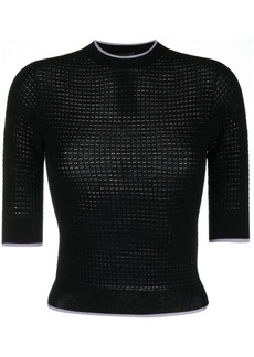 Armani perforated seamless knit top