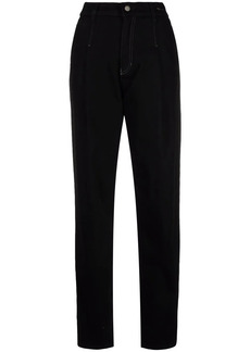 Armani pleat-details straight trousers