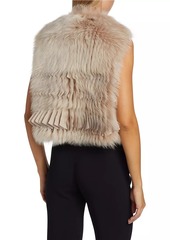 Armani Pleated & Dyed Shearling Vest