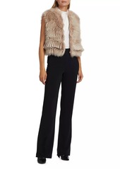 Armani Pleated & Dyed Shearling Vest