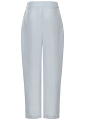 Armani Pleated Silk Crepe High Waist Pants