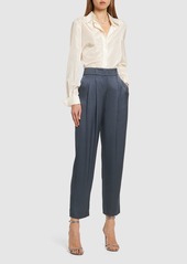 Armani Pleated Silk Satin Pants