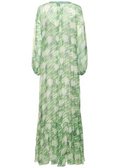 Armani Printed Silk Georgette Kaftan Dress