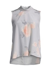 Armani Printed Watercolor Floral Sleevless Top