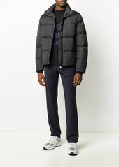 Armani quilted down monogram coat