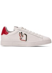 Armani rabbit-embroidery low-top sneakers