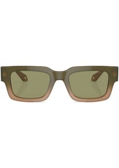Armani rectangle-frame tinted-lenses sunglasses