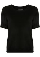 Armani ribbed sleeves knitted top