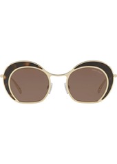 Armani round frame tortoiseshell sunglasses