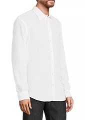 Armani Seersucker Button-Up Sport Shirt