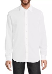 Armani Seersucker Button-Up Sport Shirt