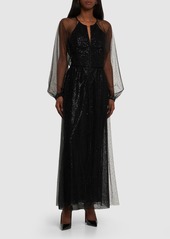 Armani Sequined Tulle Long Gown