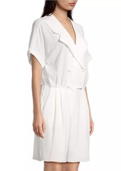 Armani Short-Sleeve Double-Breasted Romper