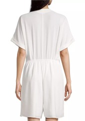 Armani Short-Sleeve Double-Breasted Romper