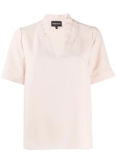 Armani short-sleeve shift blouse