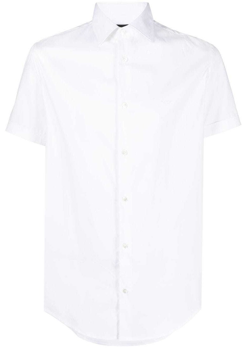 Armani short-sleeved poplin shirt