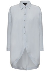 Armani Silk Crepe Oversize Long Shirt
