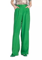 Armani Silk High-Rise Trousers