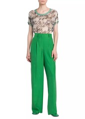 Armani Silk High-Rise Trousers